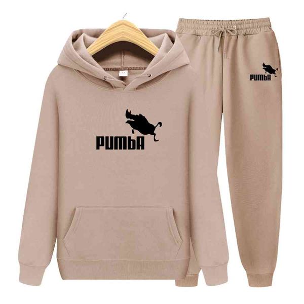 

men's hoodies & sweatshirts brand tracksuit fashion hoodies for men sportswear two-piece sets of thick hooded wool + pants sports suit, Black