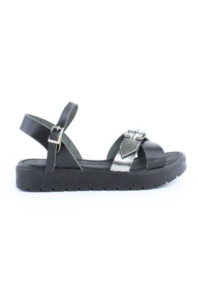 

sandals gray detailed, Black