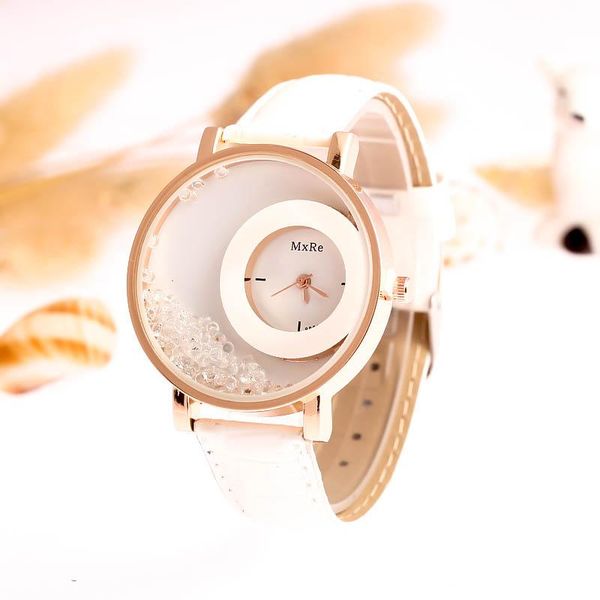 

wristwatches fashion luxury watches for women stylish elegant leather strap buckle rhinestones ladies female wrist watch clock montre femme, Slivery;brown