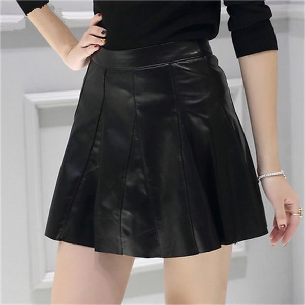 

new high score leather get plissada k121 7e4s, Black