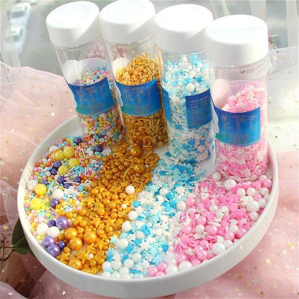 

other event & party supplies edible 130g colourful snowflake beads golden cake candy birthday sugar round baking decoration