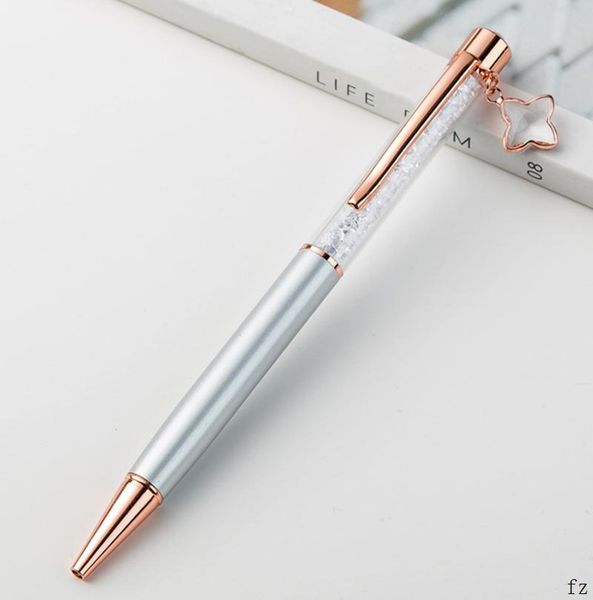 

ballpoint pens 200 pcs kawaii pen fashion girl star ball crystal pendant metal novelty school office supplies, Blue;orange