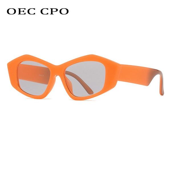 

sunglasses oec cpo fashion square women brand designer vintage cat eye sun glasses ladies retro shades orange eyeglasses uv400, White;black