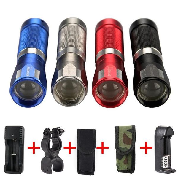 

portable led 1 mode zoom led torch light for camping
