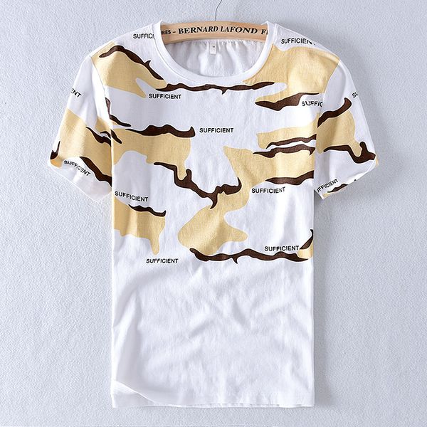 

2021 new camuflagem linho marca camisa dos vero branco camiseta para homens casuais respirvel t camisas masculino em torno do pescoo e6eq, White