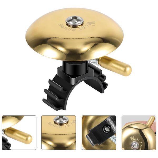

bike horns 1pc vintage bell mountain ring practical road (golden)