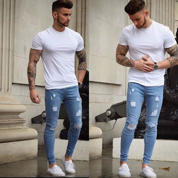 

fashion jeans type of skinny for men, Blue