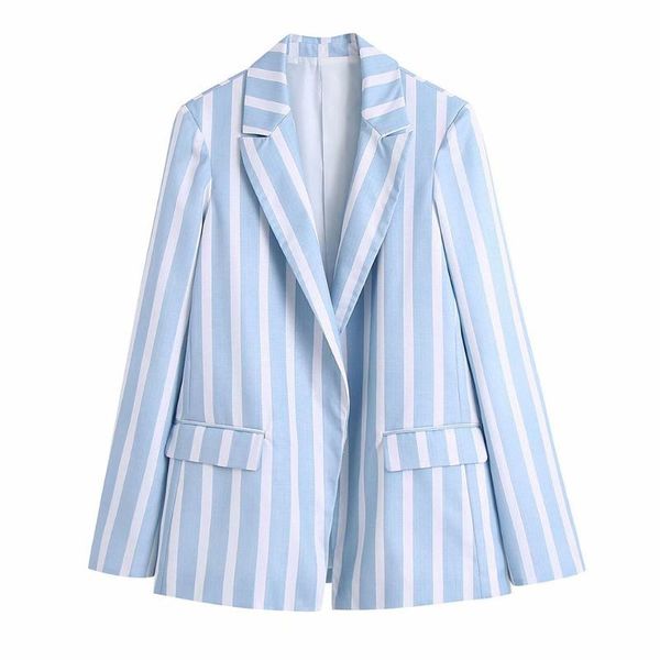 

women's suits & blazers for women elegant quality bule color fashion office loose cardigan temperament suit jacket 2021 clothing, White;black