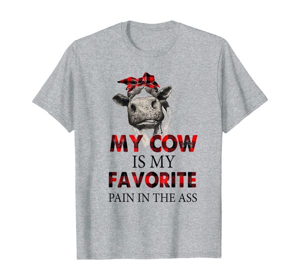 

farmer my cow is my favorite pain in the as t-shirt, White;black