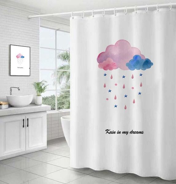 

waterproof polyester shower curtain cute anti-mildew art shower curtain thicken cartoon cortina ducha bathroom decor de50yl
