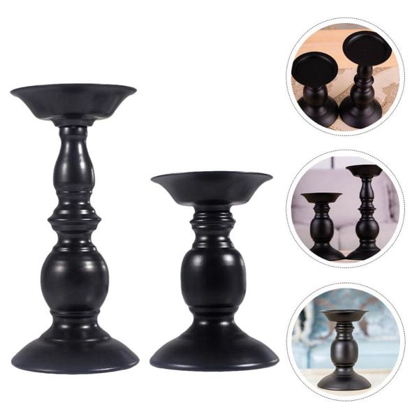 

candle holders 2pcs stand style iron art candlestick metal stick home adornment