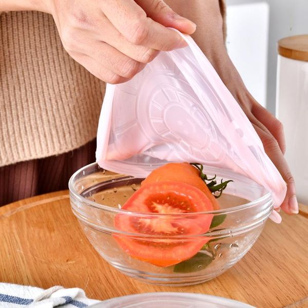 

kitchen storage & organization 6pcs/lot universal silicone suction lid-bowl pan cooking pot lid-silicon stretch lids cover spill lid ser