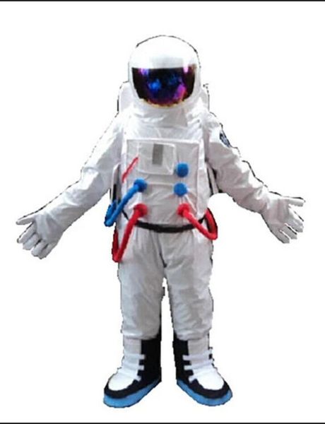 Neues, hochwertiges Raumanzug-Maskottchenkostüm. Astronauten-Maskottchenkostüm mit Rucksack