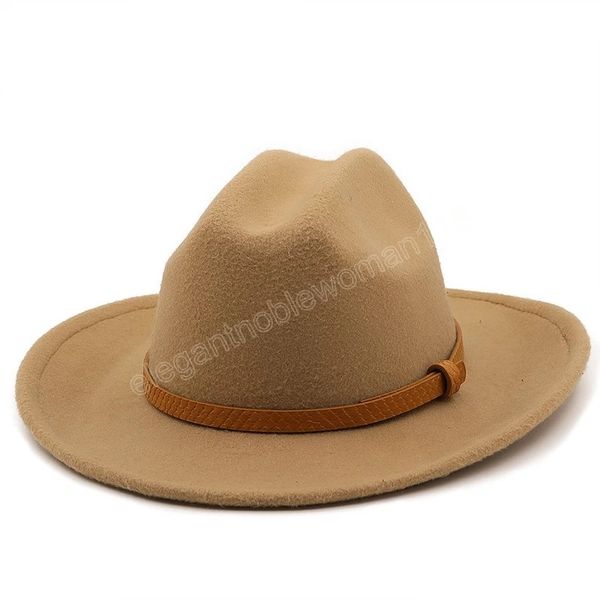 

wool felt wide brim fedoras simple church derby hat panama solid winter hat for men women sombreros fedora blend jazz cap, Blue;gray