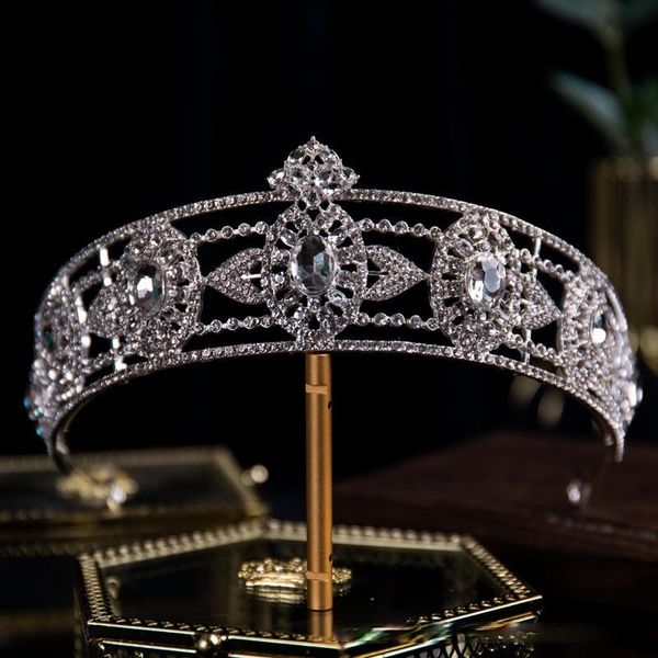 

hair clips & barrettes luxury retro bridal crown micro-inlaid elegant wedding accessories birthday princess, Golden;silver