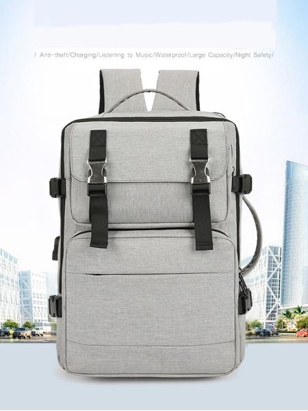 

backpack men waterproof business backpacks large capacity 15.6 inch usb charge port lapbags back packs male travel mochila