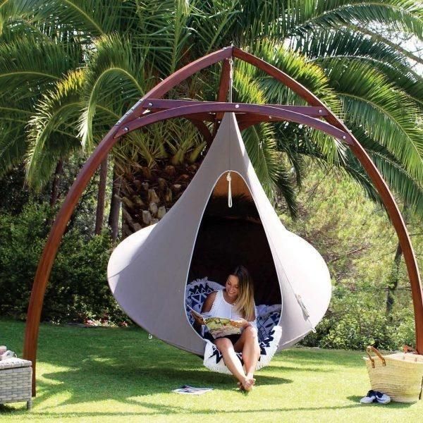 Мебель для кемпинга Детская форма Типи Дерево Подвесное кресло-качалка для детей Взрослые Крытый Открытый Гамак Палатка Патио Кемпинг 100см
