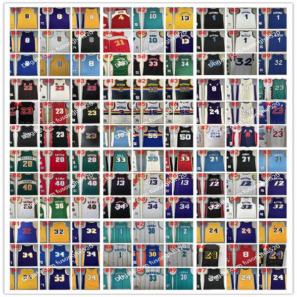 

mitchellness retro stitched basketball jersey iverson pippen rodman mcgrady anthony garnett malone mutombo bibby stockton kemp payton barkle, Black;red