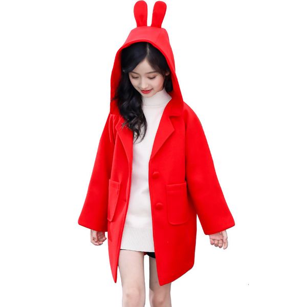 

2021 new pretty hoodies ears fashion solid coat for girl autumn jacket long outerwear teens windbreak h4hm, Blue;gray