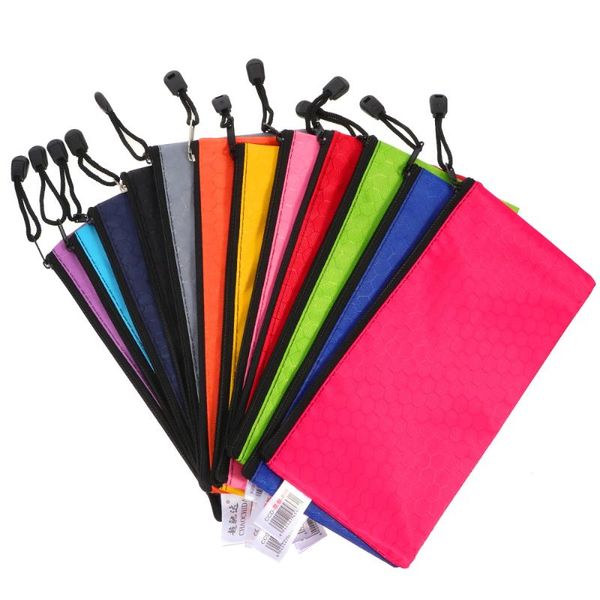 

storage bags 12pcs zipper a6 file pouch document bag stationery mixed color
