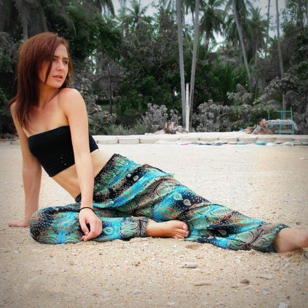 

yoga outfits pants women high waist plus size casual harem trousers boho fashion leggings running gym sports sexy, White;red
