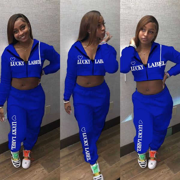 

2021 new 2-piece women's set letter hooded pants sportswear tc6u, Gray