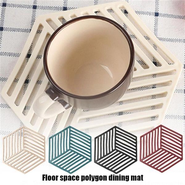 

mats & pads hollow high temperature solid color silicone tea insulation pad 14.3x12.5cm 1 pcs cup t@