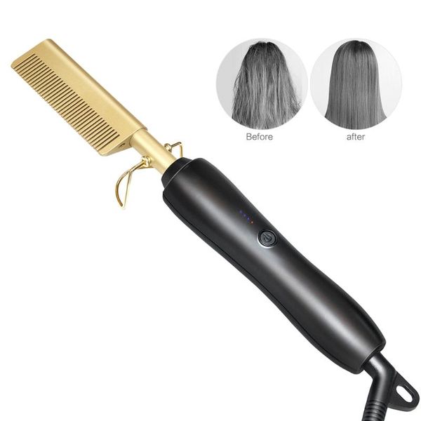 

comb heating hair straightener flat irons straightening brush hair straight styler corrugation curling iron curler comb