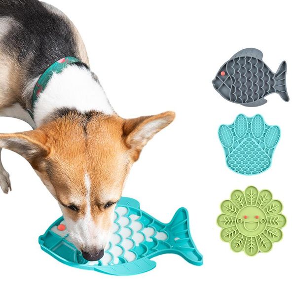 

silicone pet dog feeding lick mat dog feeding bowl for distraction slow feeder treat dispensing mat accessories