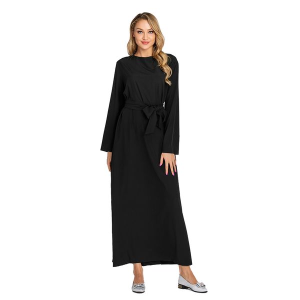

saudi arabia's plain muslim solids dressed in sleeve maxi clothes ta6176 6v0a, Black;gray