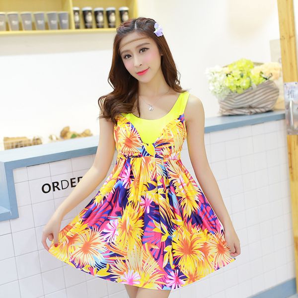 

female middle-aged fat mm cover belly one-piece conservative flat angle skirt fattening oversize spring sw, White;black