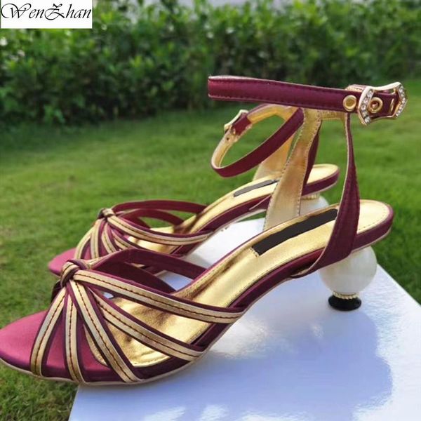 

dress shoes very soft women buckle strap comfortable lower heels slingback summer office lady rhinestones sandals 35-43, Black
