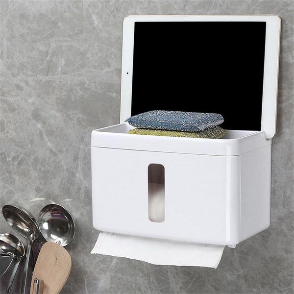 

tissue boxes & napkins waterproof wall toilet paper box holder punching installation creative pumping home bathroom accessories
