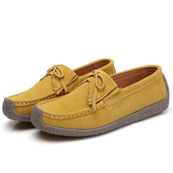 

swonco genuine moccasins lazy spring/summer feminine shoes for woman f34b, Black