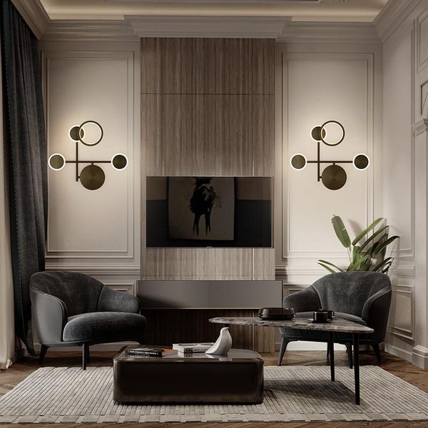 

nordic led wall lights for bedroom bedside creative design aisle corridor living room background foyer copper sconce lamp indoor