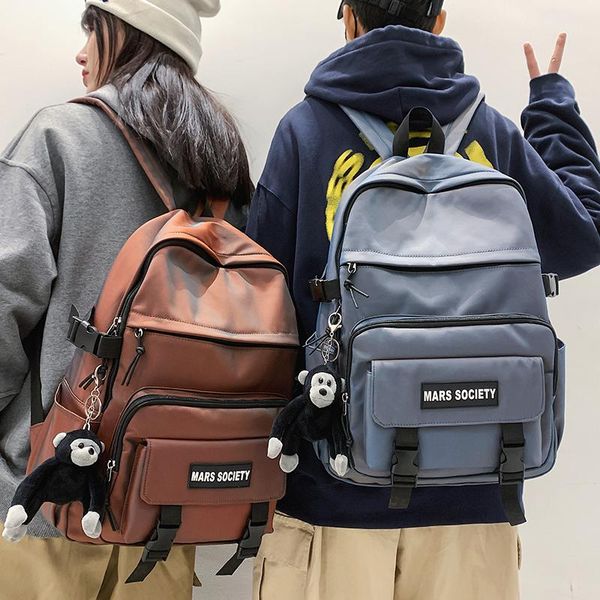 

backpack portable bags for student birthday gifts simple nylon shoulder bag women men schoolbag teenages travel bagpack 50