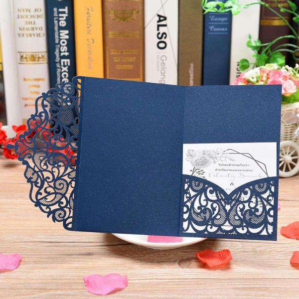 

greeting cards 10 sets vintage style hollow out flower lace wedding invitations venue card
