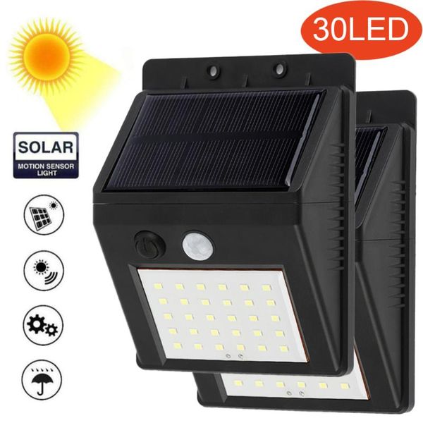 

solar lamps 3 models led lights bulb wireless powered outdoor garden pir motion sensor wall stairs lampada ip 65