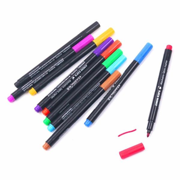 

10 colors water erasable pen washable fabric marker pen replace tailor chalk fabric craft diy sewing tailoring accessories, Black