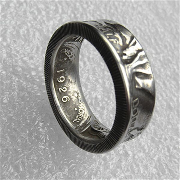 EUA 1926 Meia dólar comemorativo artesanato anel de moeda quente venda para homens ou mulheres jóias Tamanho dos EUA (6-16) Nice Quality Coins varejo / venda inteira