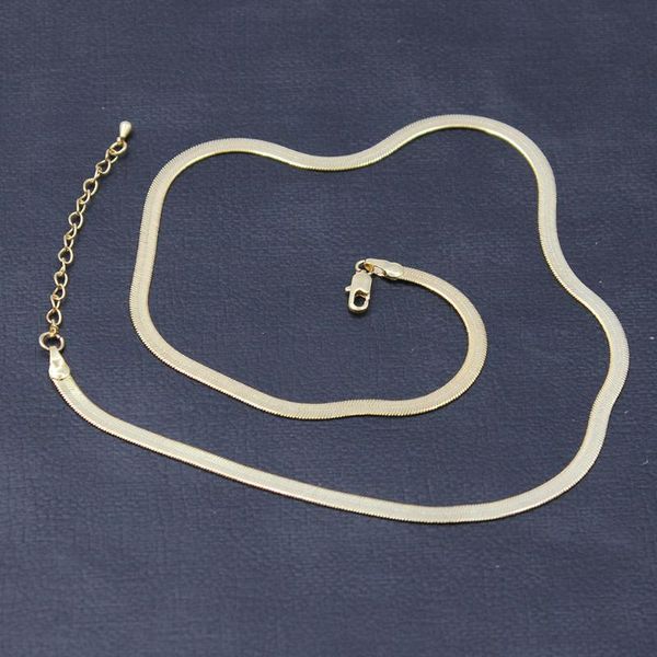 

chains apdgg 1 strand 17inch gold plated snake bones jakotsu chain necklace party for women, Silver