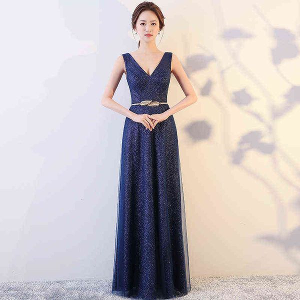 

luxury prom dresses backls deep v neck red carpet 's banquet prident's 2021 annual conference host evening performance, Black