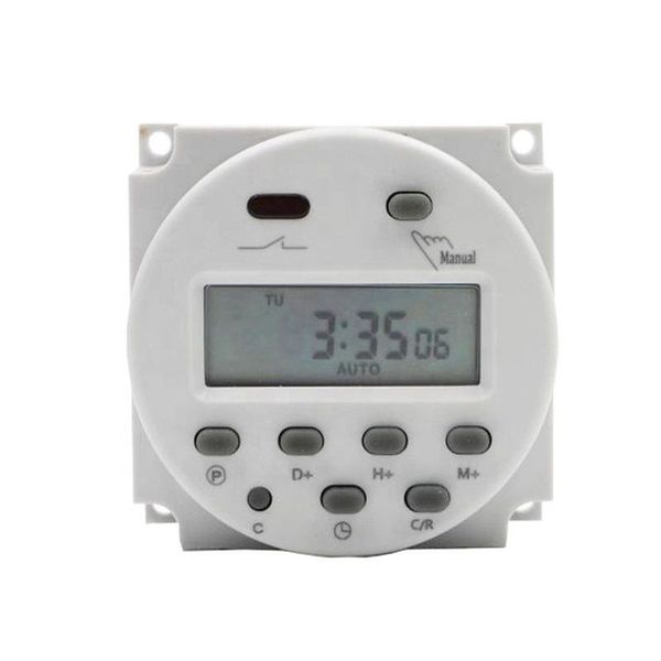 Timer 24-Stunden-Timer-Schalter 1 Sekunde Intervall 12 V 24 V 110 V 220 V Digital LCD 7 Tage wöchentlich programmierbarer Zeitrelais-Programmierer