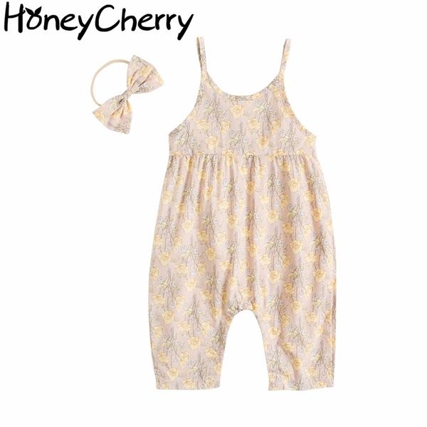 

baby romper summer floral baby girl clothes pure cotton born 210701, Blue