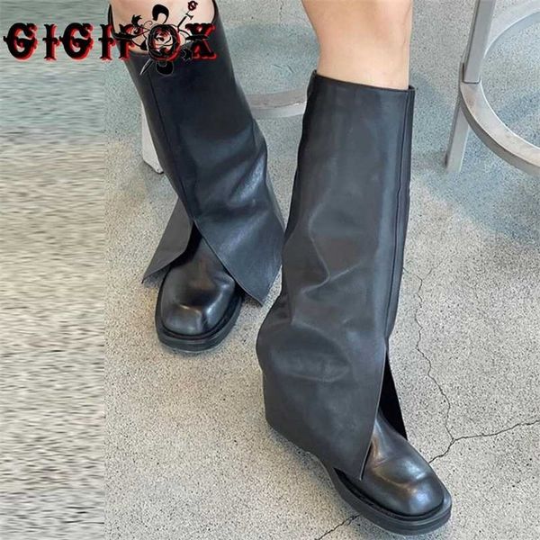 Marca de luxo Moda Cool Joelho Grande Qualidade Comfy Andando Vintage Black Black em Sapatos de Mulher Equitação Capa Calça Botas 211105