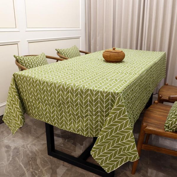 

modern geometric tablecloth cotton linen green table runner rectangular table cloth covers wedding home dining decoration