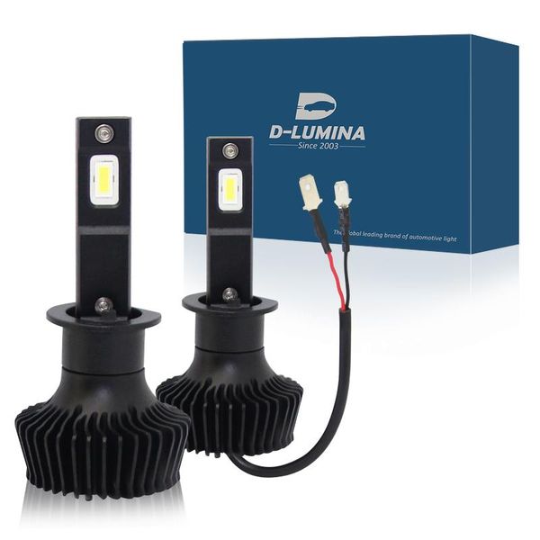 

car headlights 2pcs h1 led fog light bulbs csp chip 8000lm 12v 6000k bright white day running drls canbus error free