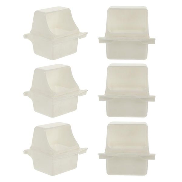 

other bird supplies 6pcs cage feeder practical feeding boxes parrot tool