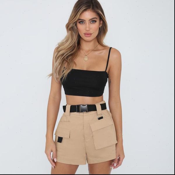 

womens shorts khaki fashion summer shorts cargo pocket casual clothes green black hh105 drop shipping good quality, White;black