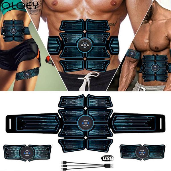 

smart home control usb charging easy operate exerciser gym belt massage abdominal muscle stimulator fitness effective trainer fat burning bo
